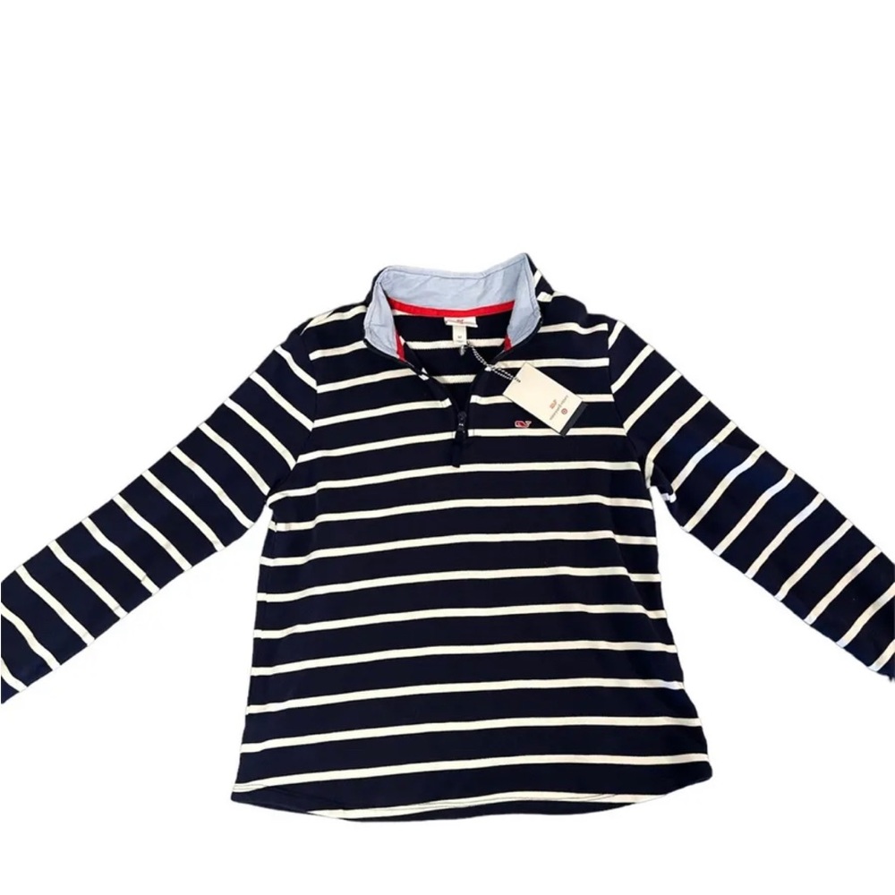 Vineyard Vines for Target 1/4 Zip Pullover Cotton Women’s M NWT  Blue Brand New